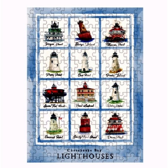 Chesapeake Lighthouses Jigsaw Puzzle - NEW Fast Ship - Picture 1 of 2